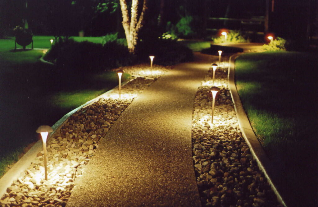 decoração de jardins iluminado